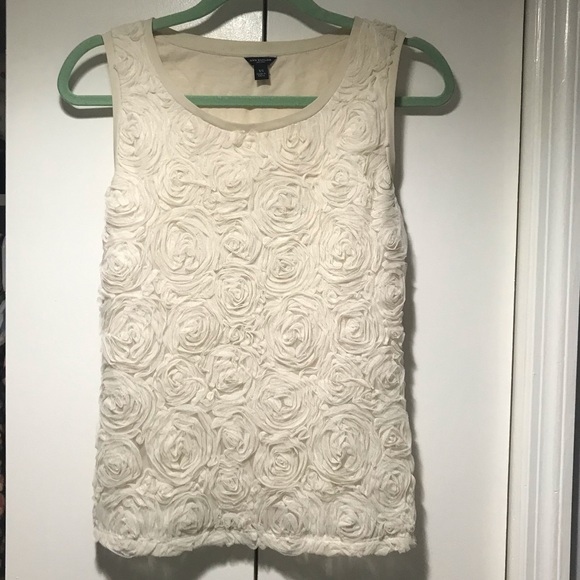 Ivory XS Ann Taylor sleeveless top - Picture 1 of 3